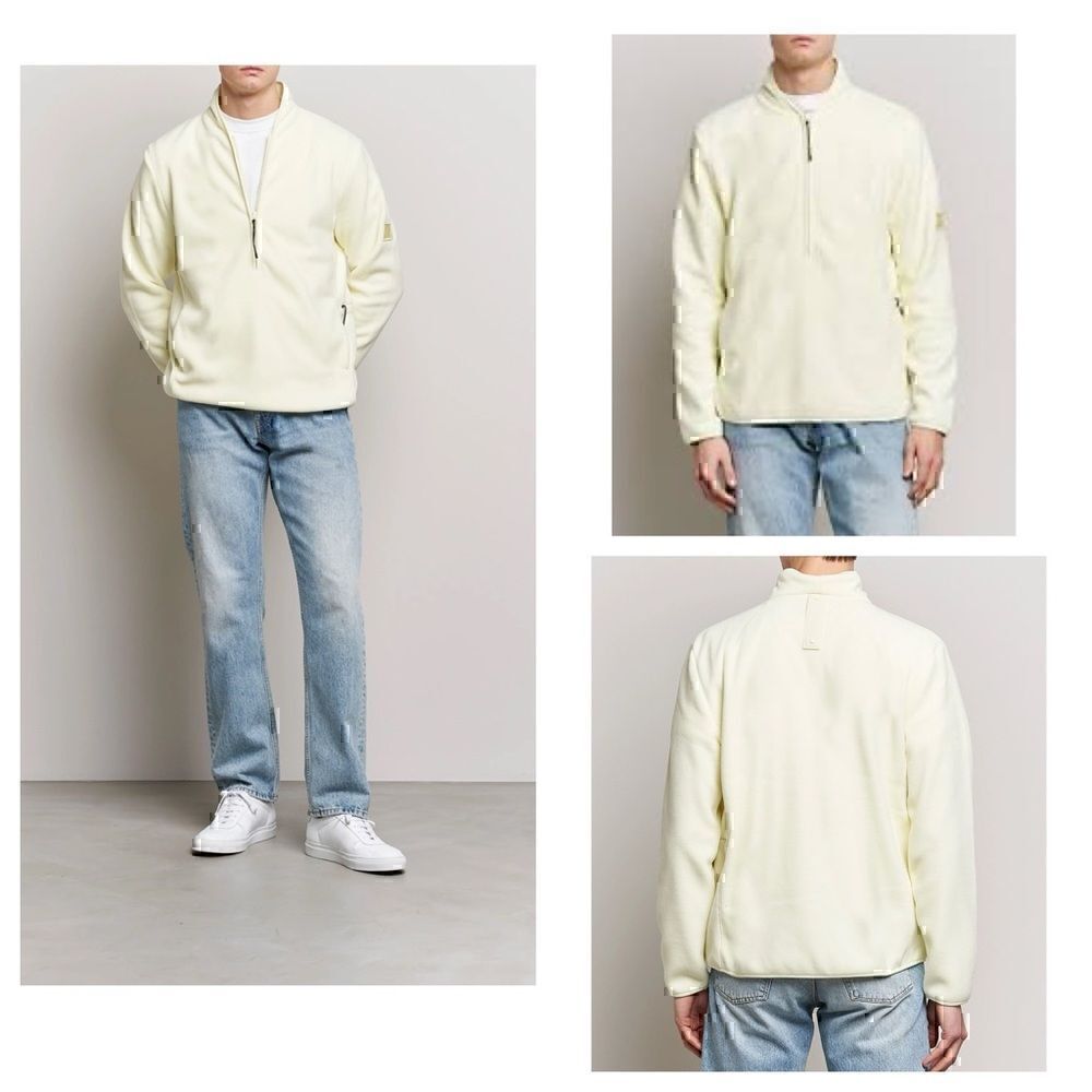 NWT RAINS Fleece Full Zip Jacket in “Straw”